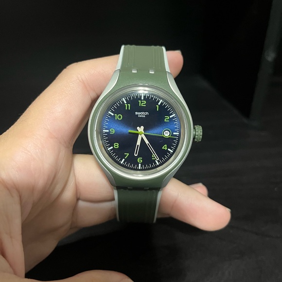 Swatch Go Climb aluminium Xlite men's  watch date Blue Dial - Picture 1 of 5